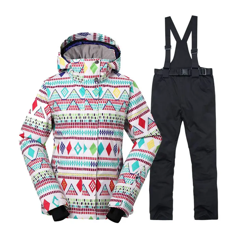Women Snow Clothing Female Skiing Suit Sets 10k Waterproof Windproof Thermal Warm Costume