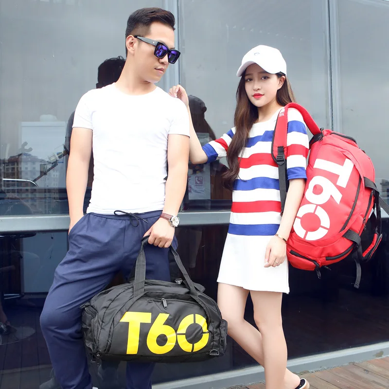 New Men Sport Gym Bag Lady Women Fitness Travel Handbag Outdoor Backpack with Separate Space for Shoes Sac De Sport