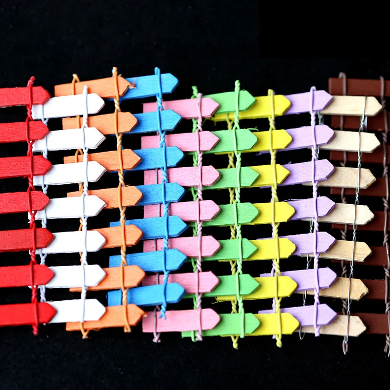 

20PCS Wooden Fence Miniature Figures Decorative Fairy Garden Animal Statue Home Desktop Gift Moss Ornaments Resin Craft