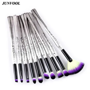 

Fan Eye Make Up Brush Tools 10pcs Eyebrow Eyes Eyeshadow Concealer Beauty Makeup Brushes Powder Foundation pincel maquiagem
