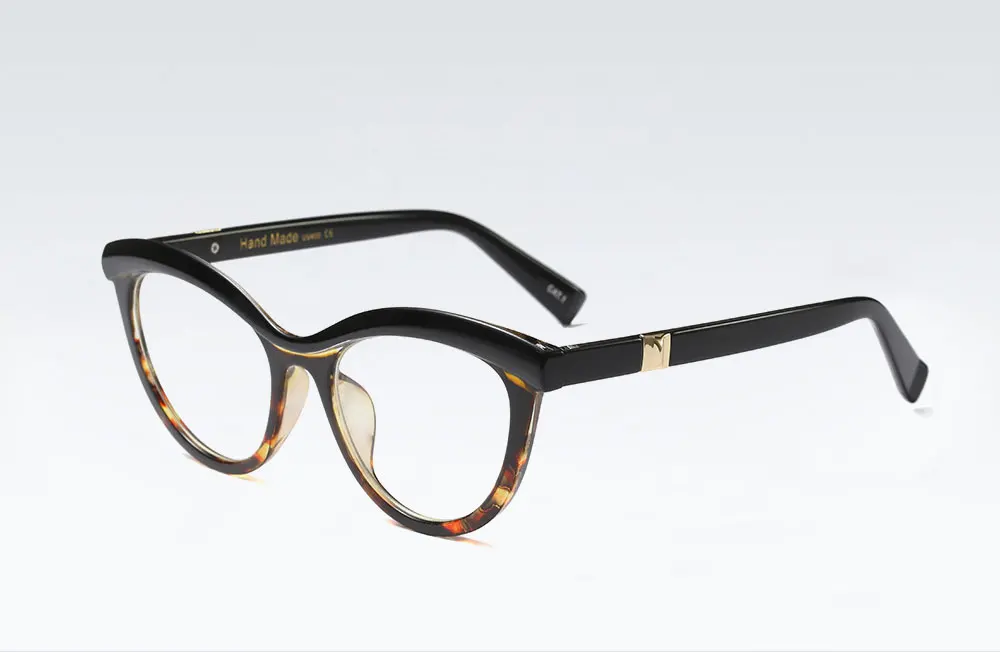 VEGA New Fashion CatEye Glasses Frame Ladies Women Eyeglasses Frames Women Cat Eye Brand Design Clear Lenses Black Leopard 214 (9)