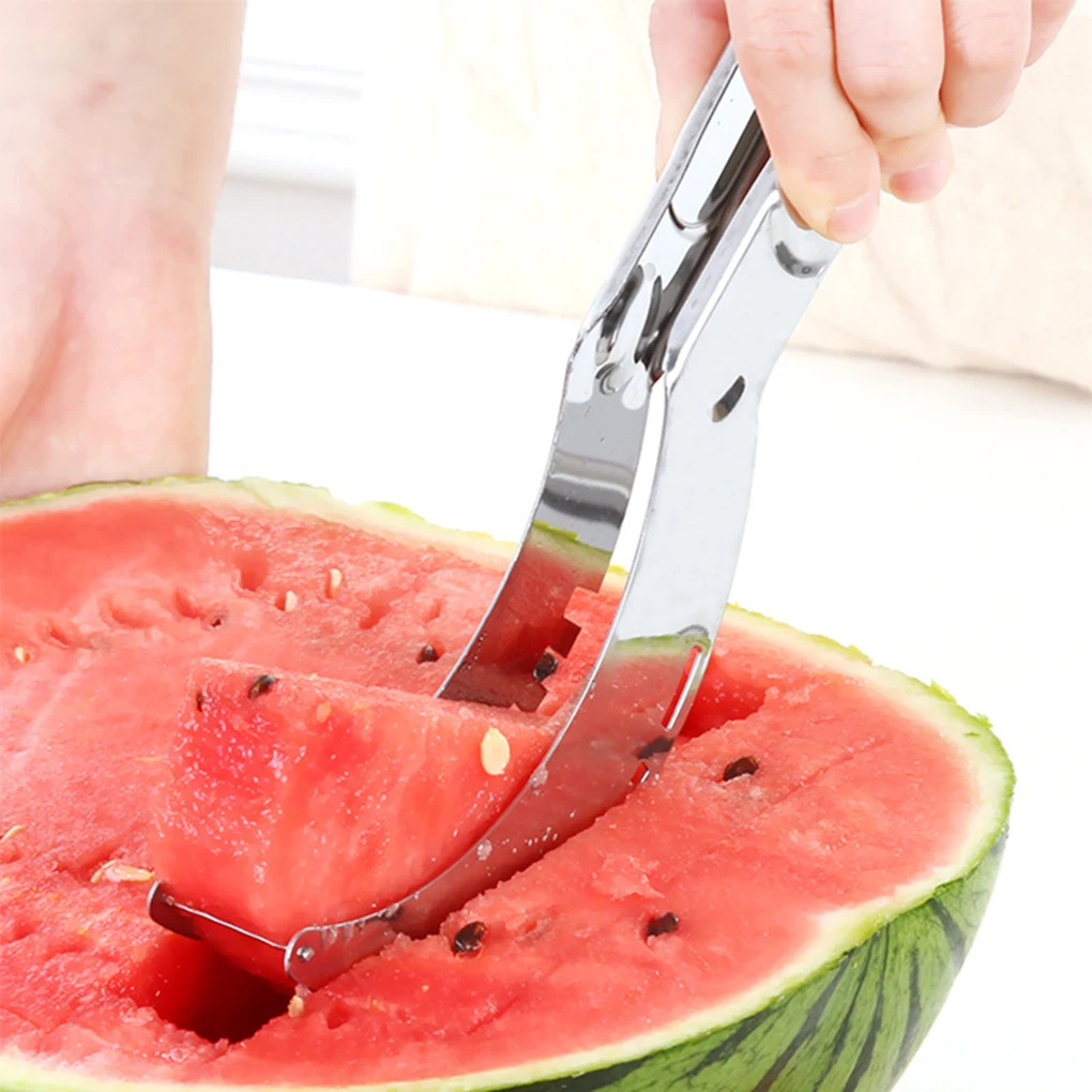 

Silver 410 Stainless Steel Watermelon Slicer Hami Melon Cutter Corer Fruit Vegetable Home Kitchen Accessories