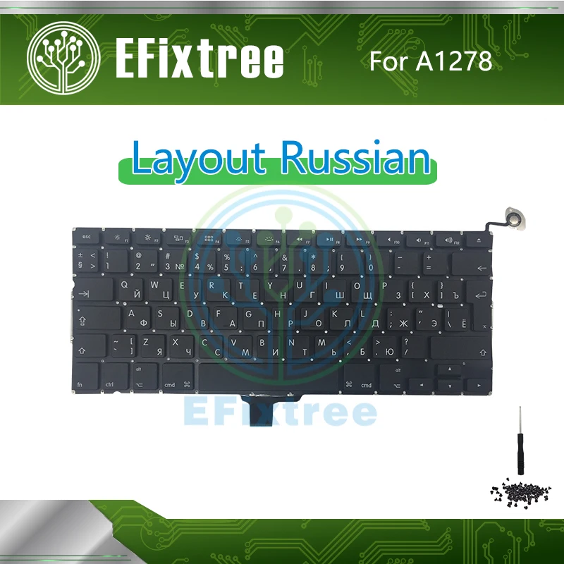

Russian For Macbook Pro 13'' A1278 Keyboard Screw Screwdriver Layout 2009 -2012 EMC 2326 EMC 2351 EMC 2419 EMC 2555 EM2554