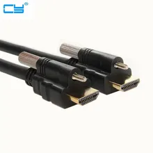 HDMI HDTV 1.4 1080P Male to Male Audio Video Cable with Lock Screws Panel Mount For Monitor Projector BD Player Laptop PC 1m-8m