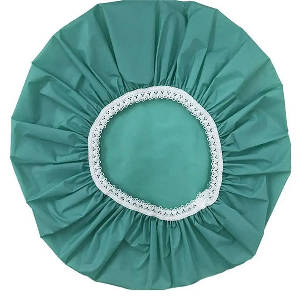 

New Household Solid Color Bath Cap Waterproof Shower Cap cloth 12g Bath,