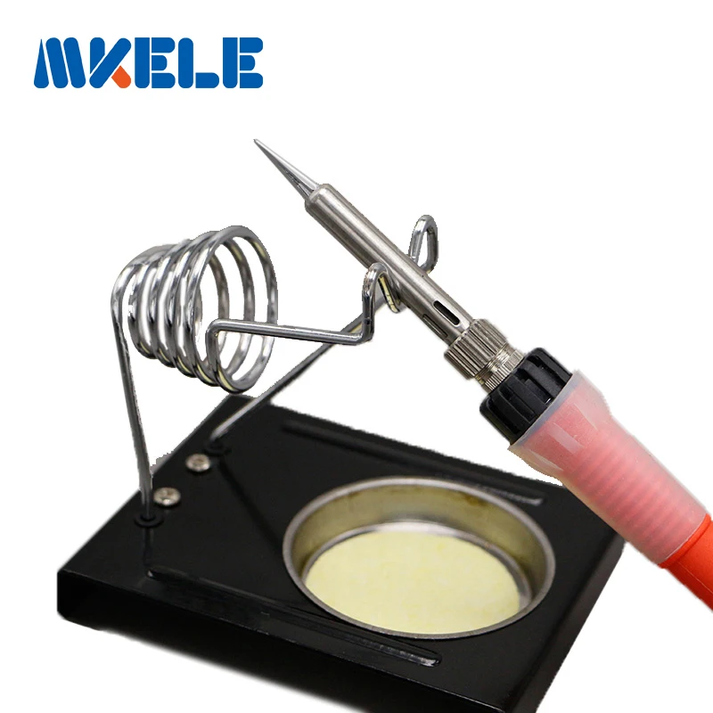 E-011 Soldering Iron Support  Stand Holder Base Metal Rectangle Solder Support Station Soldering Iron Safety Protecting Base
