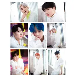 15 шт./компл. KPOP Bangtan мальчики Фотокарта SUGA JIN фото версия для студенческой карты автобус ПВХ карты с кристаллами наклейки