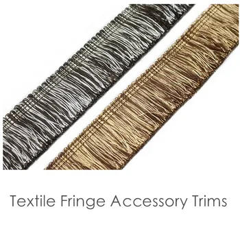 

2 Colors Fringe Dark Chocolate Beige Light Gold Trimming Sofa Seat Pillow DIY Decorative Home Interior Accessories 5 meters/lot