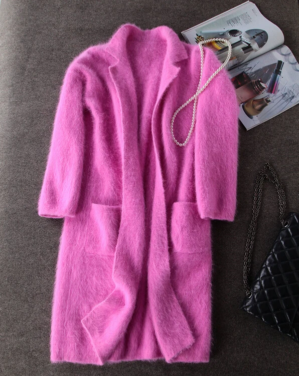 Luxury Long Mink Cashmere Coat Women Fashion Real Mink Cashmere Long Jacket Wholesale Retail Custom big size and color TFP830