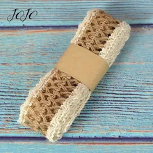 JOJO BOWS 40mm 2m Jute Burlap Ribbon Hollow Out Hemp Linen Webbing Braided Rope DIY Craft Supplies Gift Wrapping Home Decoration JOJO BOWS 40mm 2m Jute Burlap Ribbon Hollow Out Hemp Linen Webbing Braided Rope DIY Craft Supplies Gift Wrapping Home Decoration