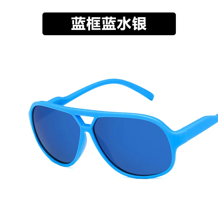 Солнцезащитные очки ярких цветов для малышей с УФ-защитой, милые Солнцезащитные очки для маленьких девочек, oculos de sol infantil - Цвет линз: blue-blue