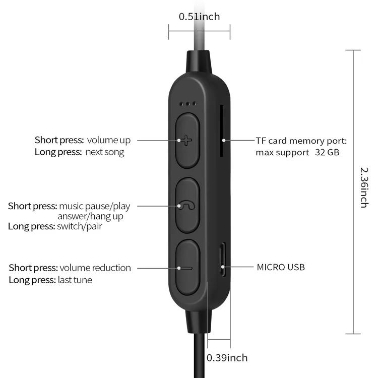 PunnkFunnk Sell Well Wireless Earphone Bluetooth Neckband Earphone Super Clear Sound Magnet Metal Sport