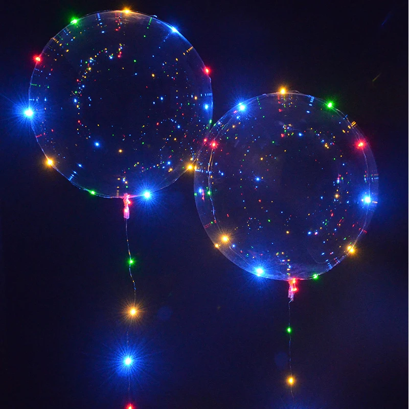 18 Inch Luminous Led Balloon Transpa String Lights 18 Inch Luminous Led Balloon Transpa String Lights Round Bubble Helium Balloons Kids Wedding Decoration