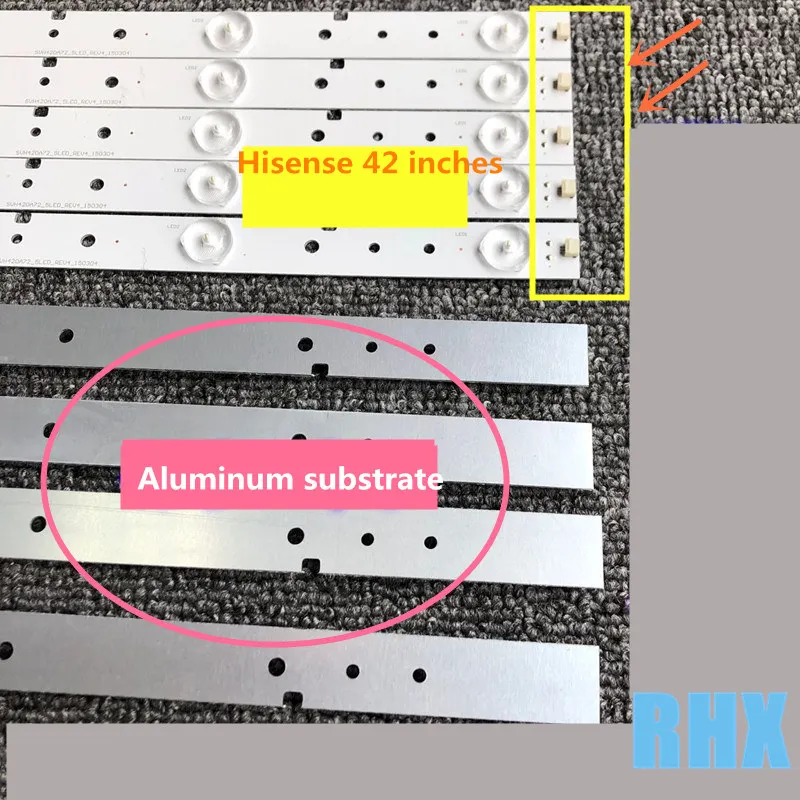 9 шт./лот 42 дюйма ТВ подсветка DEL полоски для LED42K20JD LED42EC260JD SVH420A72 42K30JD