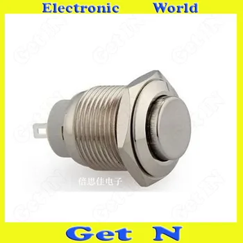 

5pcs 16mm Metal Tact Switches Buttons Self Locking no light for Computer