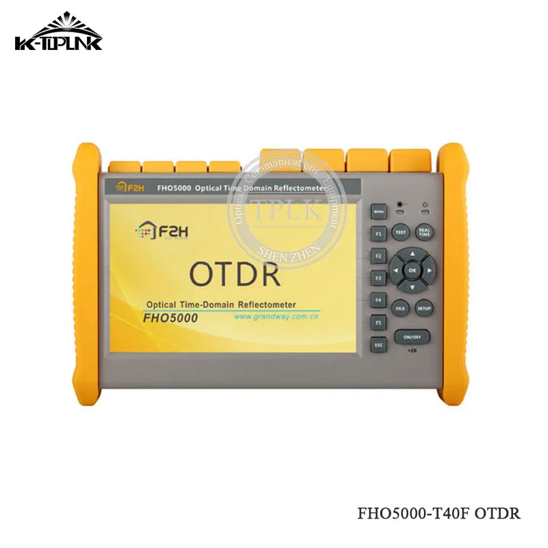 

FHO5000-T40F PON OTDR Touch screen Built-in VFL,power meter and FLM1310/1550/1625nm 40/38/38dB Optical Fiber Tester