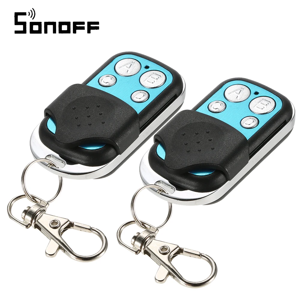 

2PCS SONOFF RF Remote Controller 433MHz 4 Channel Sonoff RF Controller 4 Buttons for RF Slampher 4CH Pro Remote Key Fob Control