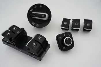 

hot Headlight Window Mirror Control Switch Button for Volkswagen VW Jetta mk5 golf 5 6 tiguan passat b6 CC GOLF PLUS Rabbit SET