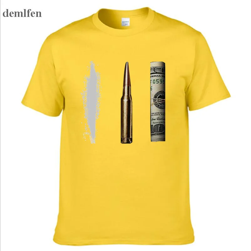 Хлопковый Повседневный для мужчин футболки Narcos Pablo Escobar Футболка модная мужская футболка с коротким рукавом мужские футболки топы мужская футболка D2568 - Цвет: yellow