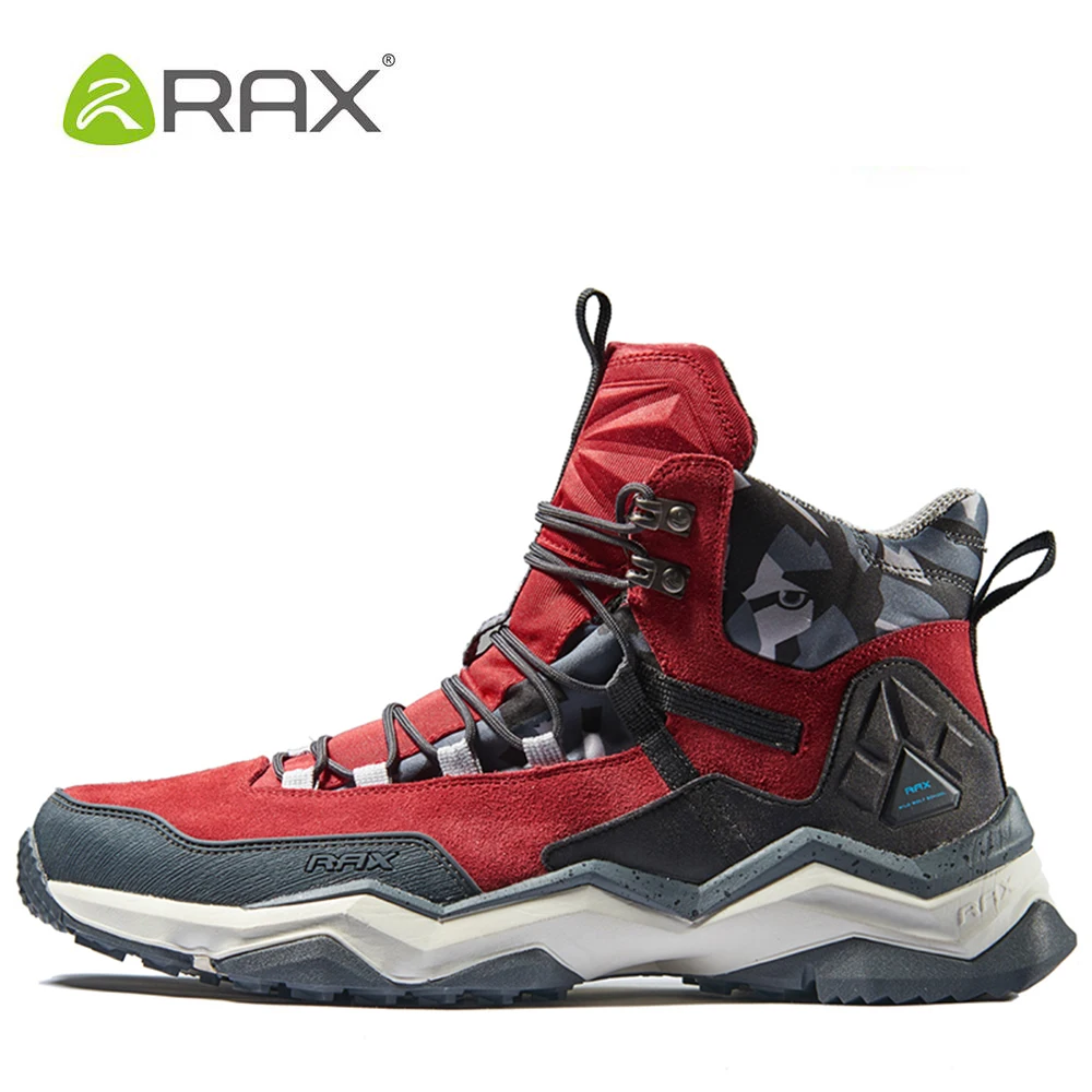RAX мужские водонепроницаемые треккинговые ботинки из натуральной кожи для горного туризма Мужские дышащие треккинговые ботинки мужские альпинистские ботинки