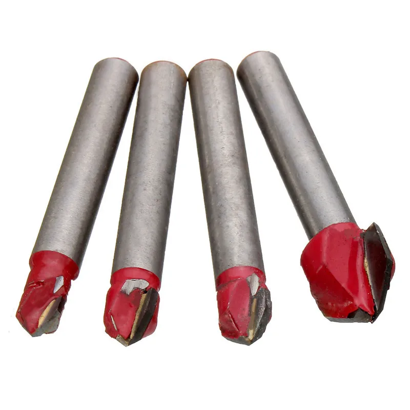 

4PCs Red Router Bit Set CNC Engraving V Groove Solid Carbide Wood Drilling 90 Degree 1/4 5/16 3/8 1/2 Inch