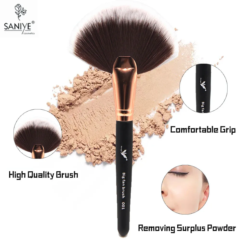 

SANIYE Big Fan Brush Powder Eyeshadow Foundation Lip Brush Make up brush Pincel de maquillaje A001