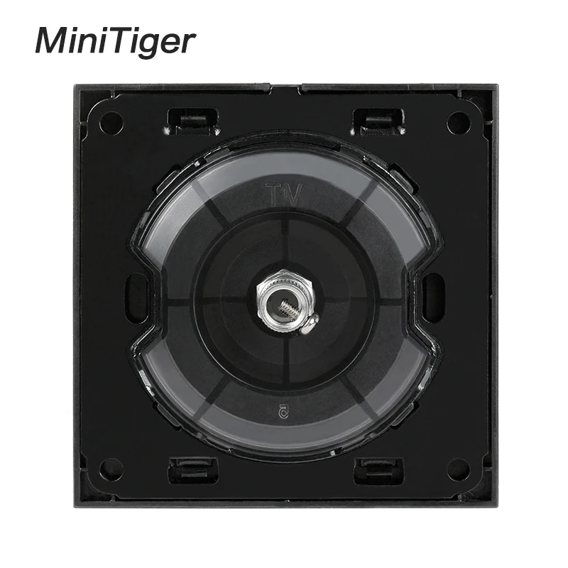 Белая Роскошная настенная розетка Minitiger с прозрачной стеклянной панелью для