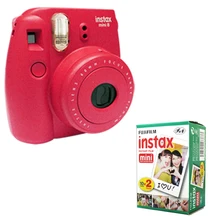 Белая пленка для Fuji Instax Mini 8 Фотоаппарат моментальной печати-Raspberry+ Fuji Instax белый край 20 пленка