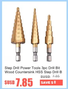 3 шт./лот HSS титановое покрытие зенковка и сверло Буровое для зачистки набор ручных инструментов для резки по металлу, дереву сверла