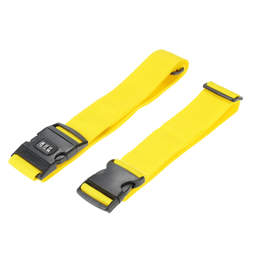 

Long Cross Luggage Strap 3 Dial Combo Lock Bag Bungee Strap Multi-color Separable Suitcase Belts Travel Tags Accessories