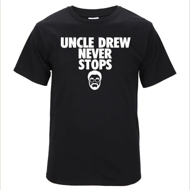 Kyrie Irving T shirts uncle drew never stops tops men short sleeve o