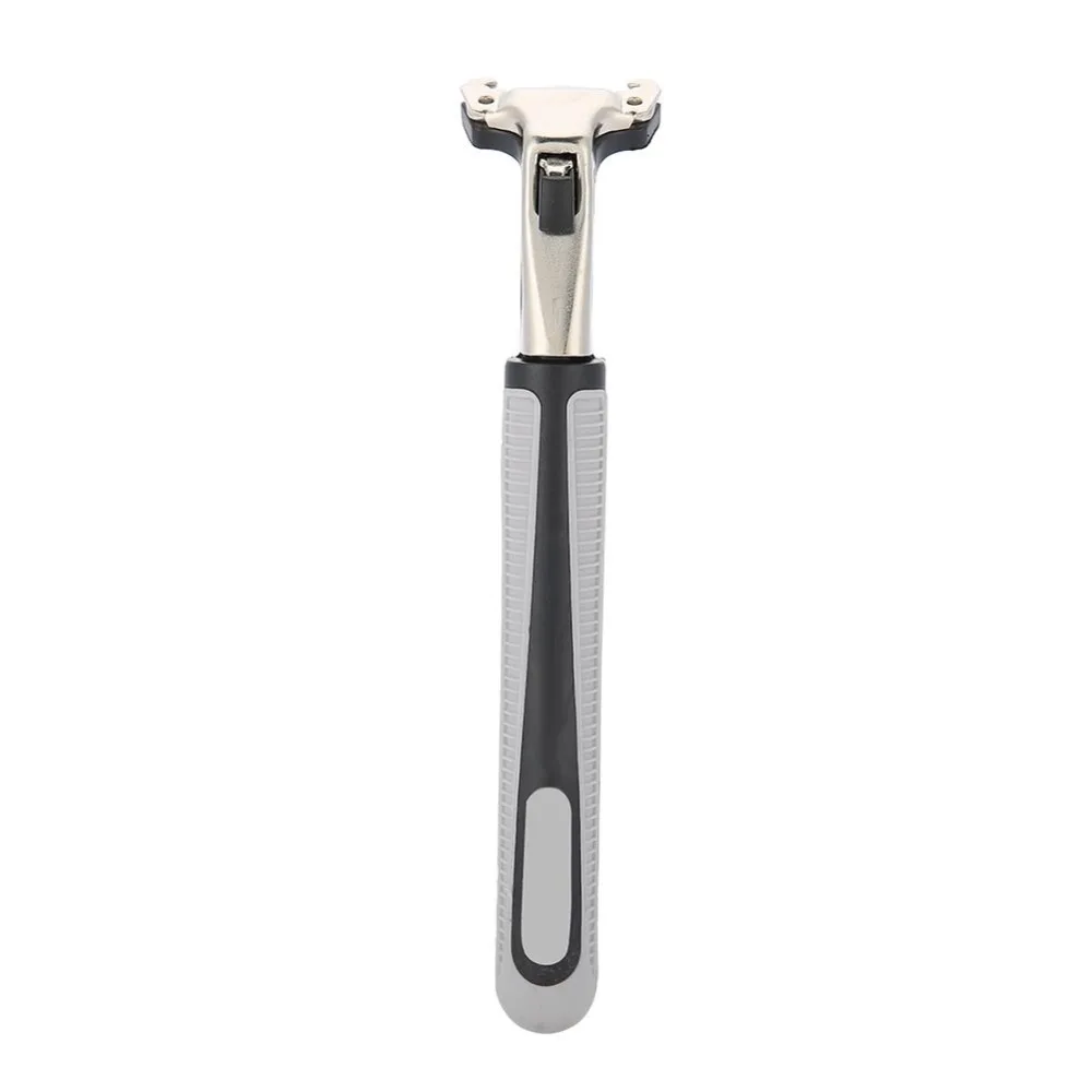 1 шт., Мужская бритвенная ручка, сменный прямой безопасный держатель для бритвы, принадлежности для бритья с 12 металлическими лезвиями для бритья