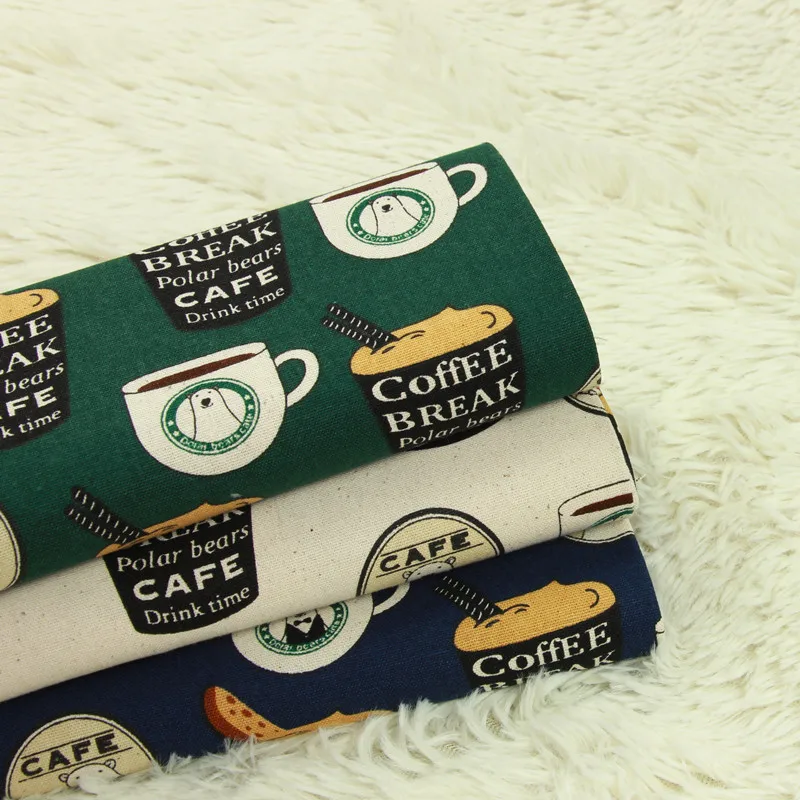 

half yard thicken cotton fabric with Northern Europe cartoon bear print, handmade DIY patchwork bag cloth 100% cotton B35