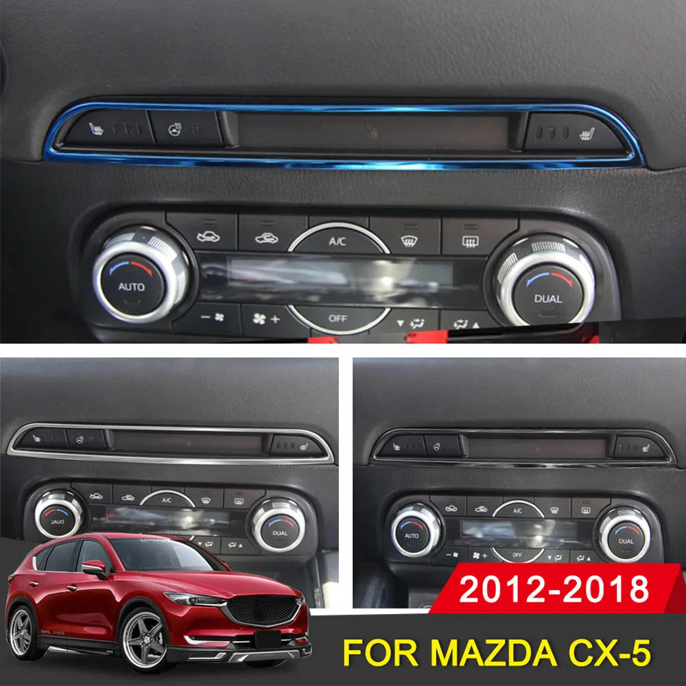 

For Mazda CX-5 CX5 2017 2018 2019 Car Interior Decoration Middle CD Console Dashboard Trim Sticker Frame Cover Accessories