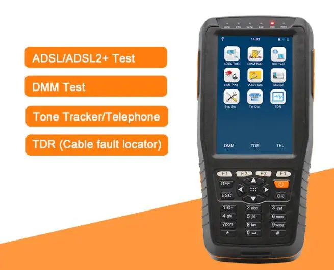 

TM600 ADSL2+ Tester (ADSL/ADSL2+ /TDR Function/Tone Tracker, all-in-one unit)