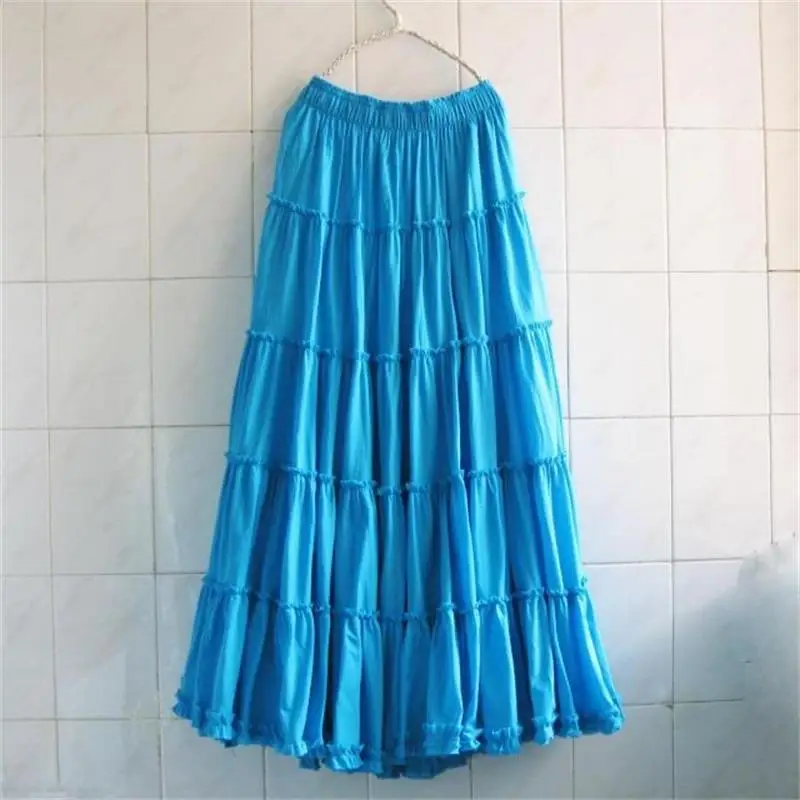 2018 Bohemia Women Long Beach Skirts Plus size Summer Girls Ruffles