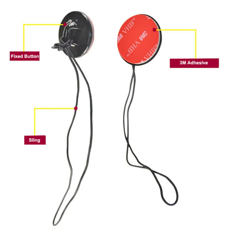 Anti-Drop Buckle Safety Insurance Tether Strap+Sticker for Gopro Hero 5 4 3 2 SJCAM SJ4000 Case Car Helmet Mount lanyard Rope (1)