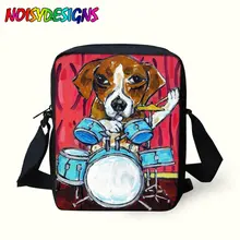 Beagle painting Mini Messebger сумка для девочек с рисунком собаки Школьные Сумки Книга сумка для детского сада женские Наплечные сумки Mochila