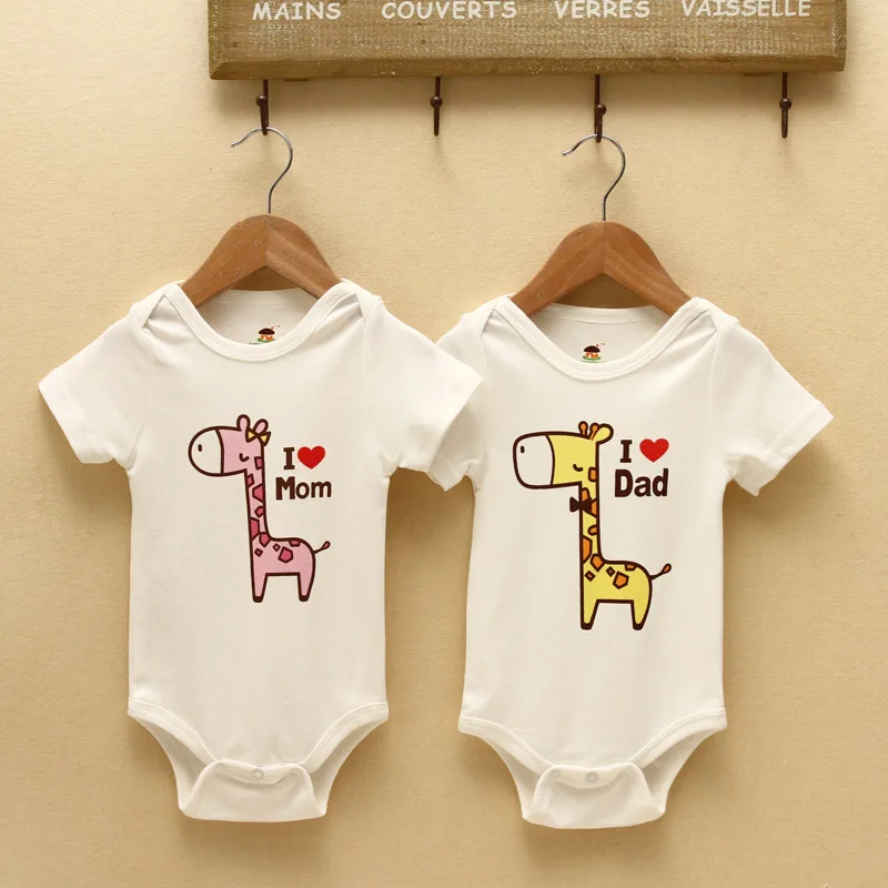 I Love Giraffes Boys Girls Baby Grow Vest Bodysuit
