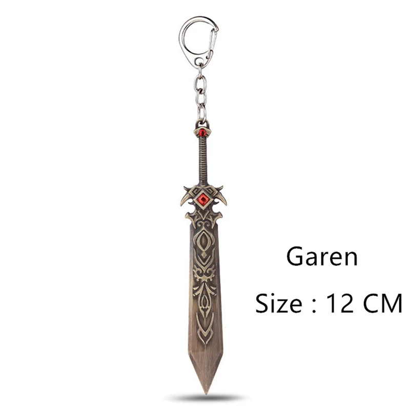 LOL Anime Metal Keychain Jinx Weapon Keychain Action Figures Toys Model Display Stand Knife Holder Zinc Alloy Key Pendent Toys