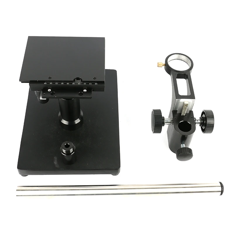  Lab Industry C Mount Video Microscope Camera X Y Stage Adjustable Boom Large Stereo Arm Table Stand