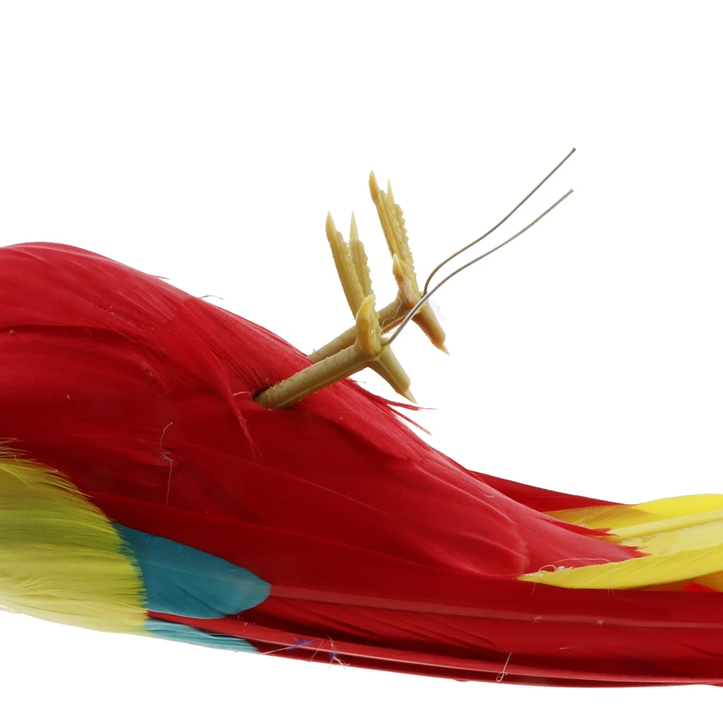Simulation Parrot Model Artificial Feather Bird Animal Figurine Home Garden Sculptures Yard Law Ornament Decor Fancy Dress Party