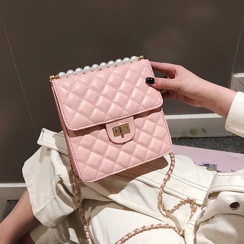

Female Pearl Tote Crossbody Bags For Women 2019 High Quality PU Leather Luxury Handbags Designer Ladies Shoulder Messenger Bag