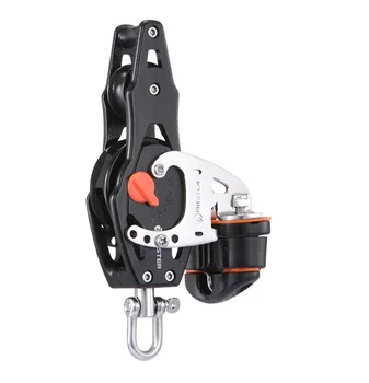 

Sailboat Dinghy 40mm 1 9/16 Inch Ratchet Single Swivel Shackle Fiddle Becket Fairlead Cleat Block Master RA-0422F