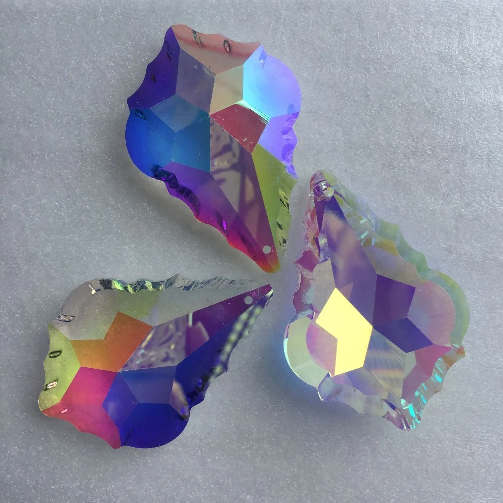 

Dark Red10Pcs/Lot Maple Leaf Crystal Chandelier Pendants Glass Prism Parts For Wedding Strands Glass Lamp Pendants
