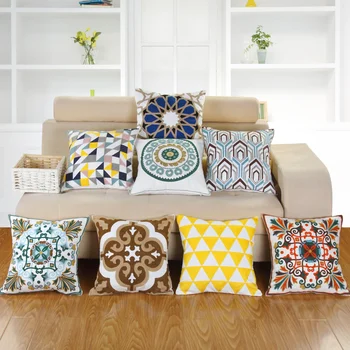 

KISS QUEEN diamond embroidered cushion cover throw pillow cover plaid 45X45 decorative pillow case for sofa home