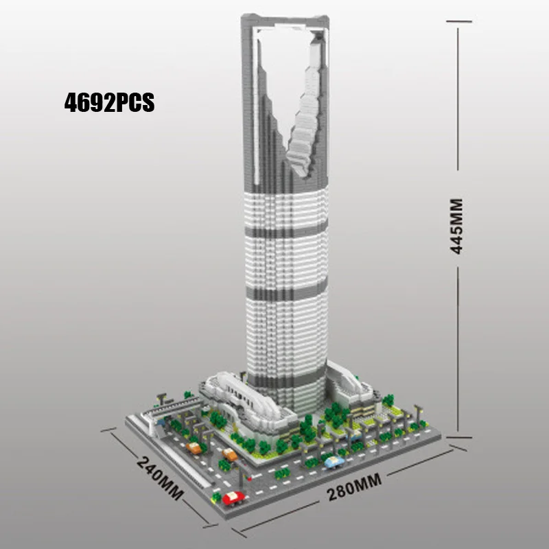

World famous Modern Architecture nanoblock Saudi Arabia Kingdom tower micro diamond building block model toys collection