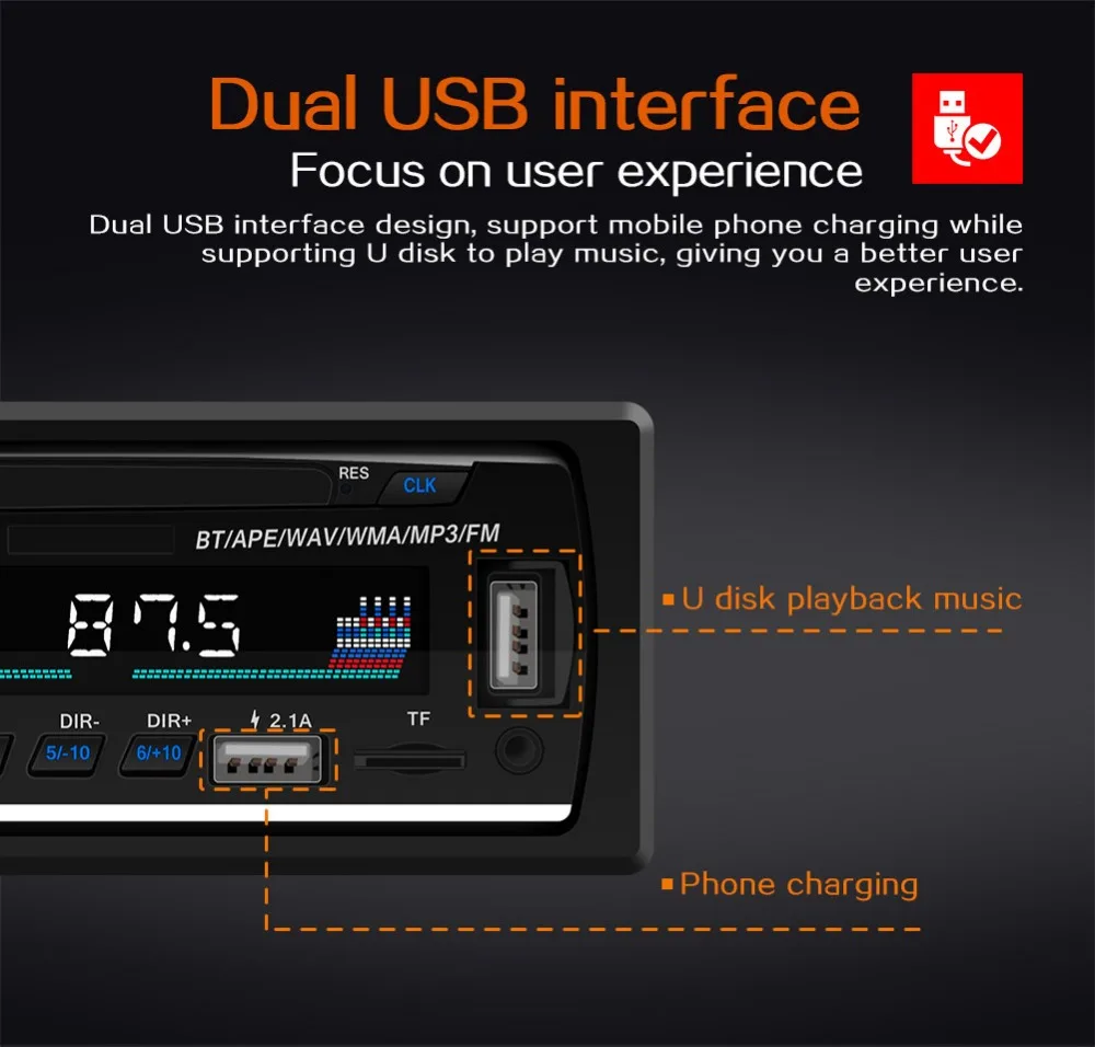 Автомобильное радио супер jsd-530 USB зарядка авто радио 12 в аудио 1Din стерео плеер телефон Bluetooth/AUX-IN/MP3/ISO/TF/пульт дистанционного управления