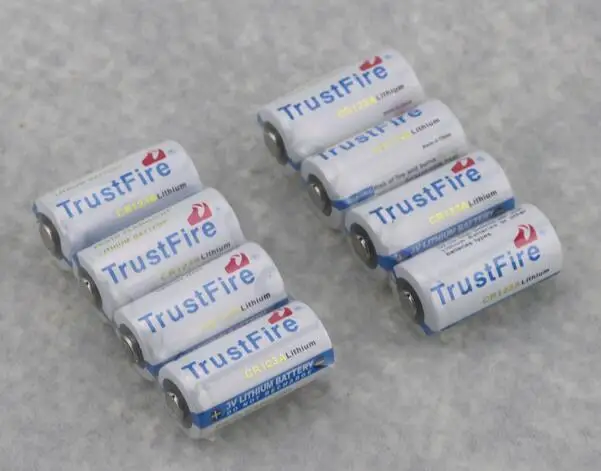 

30pcs/lot TrustFire Non-rechargeable CR123A 123A 3V 1400mAh Disposable 16340 Lithium Battery For Digital Camera LED Flashlight