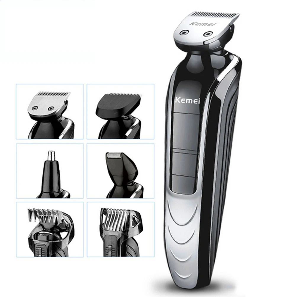 

Kemei KM-1832 5 In 1 Waterproof Rechargeable Electric Shaver New Cutter Hair Clipper Nose Trimmer clipper